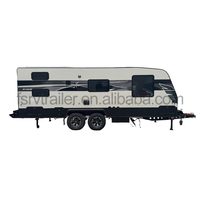 Caravane de voyage tout-terrain, camping-car durable pour aventures mobiles, camping-car pour la famille