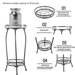 Fábrica simplicidad 2 capas montar maceta estante de exhibición moderno interior esquina Metal planta soporte - Product Image 3