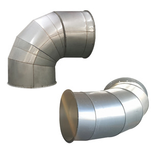 Customized 90 Degree Spiral Air Duct Elbow <strong>Fittings</strong> 304 Stainless Steel Rainproof Reduced Diameter 45 Elbow Welding - Product Image 5