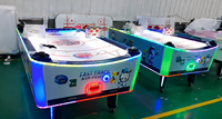 Table de hockey sur air incurvée en métal personnalisable Lechuang, machine de jeu d'arcade commerciale à monnayeur pour centres commerciaux et familles