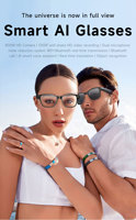 Lentes Inteligentes L801 con IA, Cámara HD de 8MP, Grabación de Video, Transmisión WIFI, Traducción en Tiempo Real, Auriculares Inteligentes
