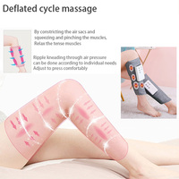 Masseur de jambes sans fil portable multifonctionnel à compression d'air avec thérapie thermique, rechargeable par USB, pour les mollets et la circulation sanguine