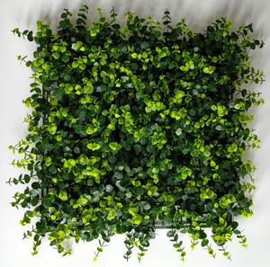 緑のライブアート植物壁葉UV難燃性植物人工壁背景レストラン用草植物 - Product Image 4