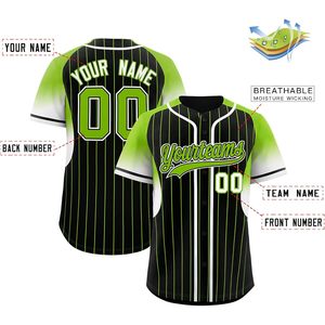 Maillot de baseball personnalisé à rayures unisexe pour adulte, chemise de softball boutonnée, nom et numéro d'équipe personnalisés, évacuation de l'humidité - Product Image 3