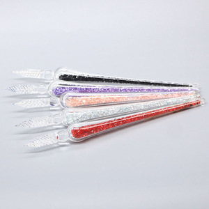 Bolígrafo de tinta de vidrio vacío DIY, bolígrafos de caligrafía <span class=keywords><strong>Sakura</strong></span> de Japón, barril de vacío transparente, pluma de inmersión de vidrio rellenable de flores secas de cristal - Product Image 6