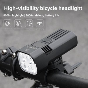 Équipement de cyclisme extérieur étanche IP65 en gros - Phare avant de <span class=keywords><strong>vélo</strong></span> en alliage d'aluminium avec affichage numérique LED intelligent pour 800 lm - Product Image 1