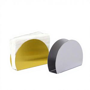 Table à manger au design moderne, boîte à mouchoirs en argent pour la cuisine, support à serviettes en acier inoxydable chromé, poli miroir. - Product Image 4