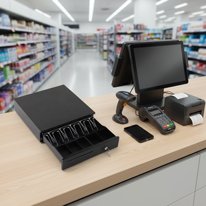 Cajón de Efectivo para Punto de Venta, <span class=keywords><strong>5</strong></span> Compartimentos para Billetes, <span class=keywords><strong>5</strong></span> para Monedas, Cajón para Caja Registradora, Caja de Dinero - Product Image 5