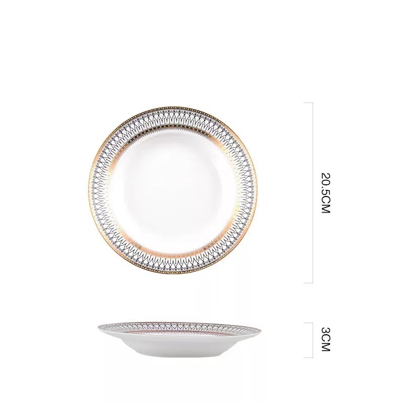 Plato hondo blanco de 8''