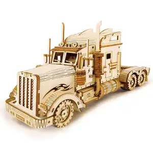 CPC certificado Robotime camión pesado coche montaje juguete madera mecánico 3D rompecabezas para adultos