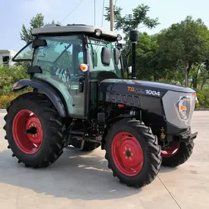 Landbouw Machine Tractor 100hp 4wd Yto Motor Ac Cabine 3 Punts Koppeling Landbouw Tractor Met Hulpstukken