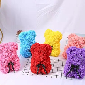 Ours en peluche rose de différentes couleurs 25cm avec boîte cadeau pour la saint-valentin, cadeau de mariage, cadeau de noël - Product Image 4