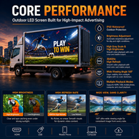 Panneau publicitaire LED mobile pour camion, écran vidéo extérieur pour véhicule utilitaire