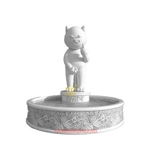 Jardín al aire libre <span class=keywords><strong>calle</strong></span> mármol piscina <span class=keywords><strong>fuente</strong></span> dibujos animados mascota gato estatua agua característica paisaje diseño <span class=keywords><strong>piedra</strong></span> arte escultura al aire libre - Product Image 1