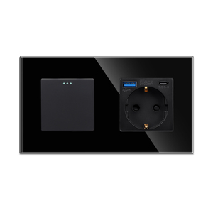 Bán buôn đẩy chuyển 1gang 1Way tường Đức ổ cắm A + C cổng sử dụng nhà EU ánh sáng ổ cắm 250V đẩy chuyển đổi và ổ cắm - Product Image 2