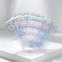 Porte-passeport holographique brillant en PP durable, très vendu, pour la protection des cartes de visite