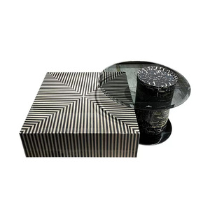 2025 Nieuwe Item Unieke Zwart-Witte Koffietafels Met Grote Lade Met Ronde Bijzettafelset - Product Image 3