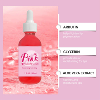 Sérum Lèvres Rose Contre l'Hyperpigmentation: Traitement Gloss Éclaircissant Rapide, Exfoliant et Repulpant pour Hommes et Femmes