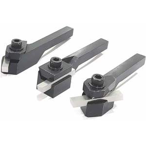 Small <b>Lathe</b> Turning HSS <b>Tool</b> Bits with 8mm Square Shank Set of 3 - Product Image 3