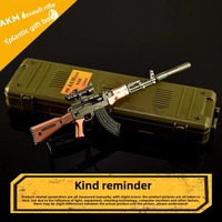 Modelo de Rifle de Asalto AKM de PUBG a Escala 1:2.05 de 32 cm, Totalmente Metálico, en Caja de Regalo, con Cargador Móvil, No Dispara, Coleccionable, Regalo para Niño, Decoración de Escritorio