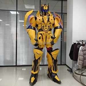 Disfraz <span class=keywords><strong>de</strong></span> Mascota <span class=keywords><strong>de</strong></span> Robot Realista Popular para Hombres Adultos, Inspirado en Películas y Series <span class=keywords><strong>de</strong></span> Televisión, 2.7 Metros <span class=keywords><strong>de</strong></span> Altura, Amarillo con Luces LED para Escenario y Danza - Product Image 2