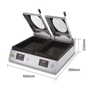 Máquina Comercial Automática de Acero Inoxidable para Asar Dumplings y Filetes, Parrilla Eléctrica Inteligente de Superficie Plana, Ahorradora de Energía, Freidora Individual - Product Image 3