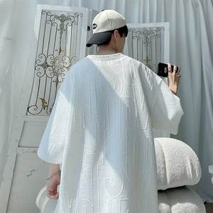 Conjunto Casual Unisex con Textura de Waffle para Hombre, Traje Deportivo de Verano de Manga Corta con Pantalones Cortos, Camiseta 100% Algodón Orgánico - Product Image 4