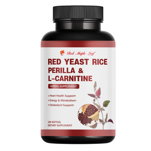 Капсулы с красным рисом, периллой и L-карнитином, натуральная растительная добавка для поддержки сердечно-сосудистой системы и уровня холестерина - Product Image 2
