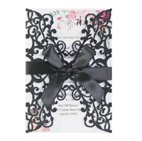 Activités commerciales Cérémonie d'ouverture Carte à paillettes Festival de mariage musulman Invitation de voeux Papier plié Cadeau Saint Valentin