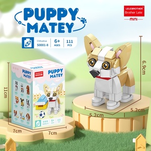 Juguete de Construcción de Plástico Creativo para Armar, Serie de Mascotas Modernas de Dibujos Animados, Escala 1:8, Regalo de Animales de la Naturaleza - Product Image 3