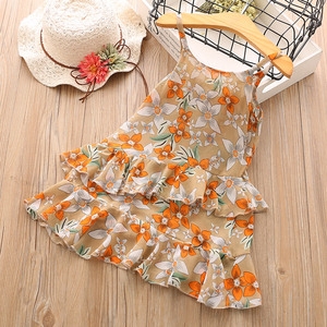 Nuevos Vestidos Modernos de Moda para Niñas, con Estampado Floral, para Bodas de Verano, con Tiras, de Satén, hasta la Rodilla, Corte en A - Product Image 3