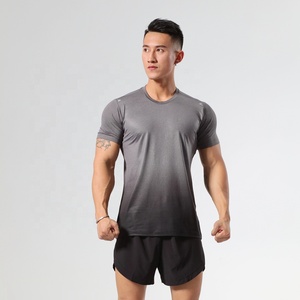 Ropa de equipo personalizada para hombre, camiseta de secado rápido para correr, deportes, gimnasio, Yoga, camiseta de maratón de cuello redondo - Product Image 4