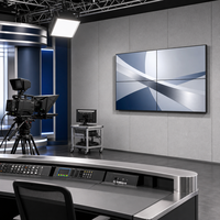 Mur vidéo LCD professionnel 55 pouces, cadre de 1,8 mm, haute luminosité, moniteur de raccordement pour studio TV, diffusion et usage intérieur, compatible tiers