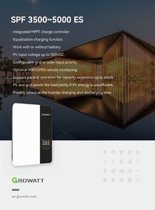 <span class=keywords><strong>Growatt</strong></span> <span class=keywords><strong>SPF</strong></span> <span class=keywords><strong>3500</strong></span> ES Lite AC onduleur de chaîne solaire monophasé nouveau produit de grille à usage domestique 5000W sortie 60Hz fréquence MPPT fonctionne - Product Image 3