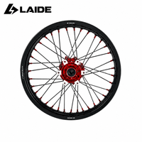 Jeu de roues Supermoto Sur Ron Ultra Bee 17 pouces 17x2.5 17x3.5 36 rayons Jantes en aluminium 7050T Moyeu rouge Anodisé noir pour moto tout-terrain électrique