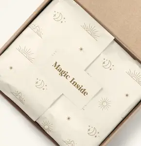 Neues Design Natürliches buntes kunden spezifisches Logo-Tissue-Geschenk papier für Schuhe Hochwertige Geschenk verpackung Seidenpapier Großhandel