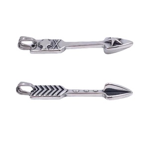 Pendentif flèche en acier inoxydable avec motif étoile, collier unisexe, cadeau pour hommes et femmes 2160112 - Product Image 2