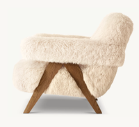 Canapé en tissu pour salon moderne, fauteuil en peau de mouton à poils longs, mobilier de maison