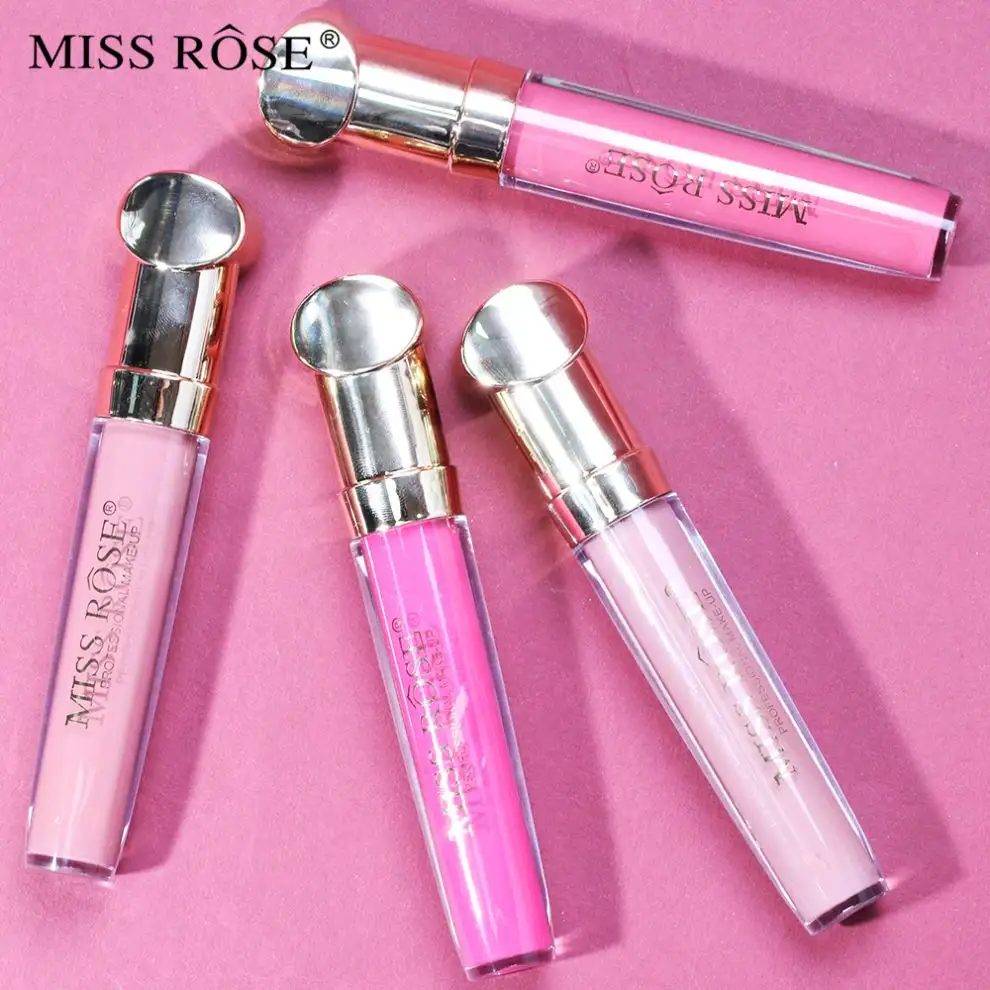 Miss Rose alta qualidade 5g Matte Velvet Lip Glaze Non-Stick Cup impermeável de longa duração Pearlescent Lip Gloss