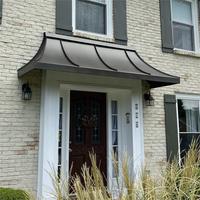Toldo de Hierro Forjado Negro para Ventanas y Puertas, Parasol para Villa, Toldos de Hierro Tradicionales para Entrada, Decoración Exterior, Accesorios para Puertas