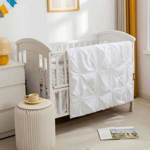 Ensemble de literie pour lit de bébé 3 pièces, ensemble de couette douce pour lit de bébé avec édredon, drap et jupe de lit - Product Image 4