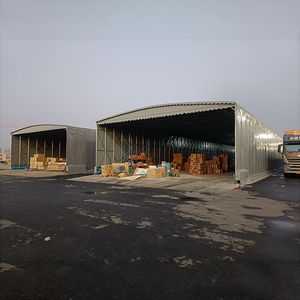 Abri de Pluie Coulissant Extérieur Multifonctionnel Mobile, <span class=keywords><strong>Tente</strong></span> Télescopique sur Roulettes pour Garages, Auvents et Abris de Voiture - Product Image 6