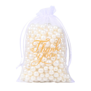 Sacs cadeaux en organza à cordon de serrage, couleur unie, maille transparente, emballage pour bijoux, sacs à bonbons de mariage, style tendance, origine Yiwu - Product Image 3