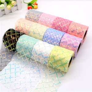 6cm 10 yardas lentejuelas bordado malla tul rollos suave boda DIY accesorios rollos malla tul tela cinta - Product Image 1