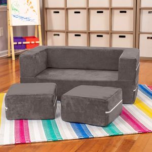 Sofa ukuran kustom Corduroy anak-anak Sofa produsen Set anak-anak Sofa bermain anak spons berbasis dikompresi busa Sofa - Product Image 1
