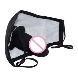 Silikon <span class=keywords><strong>Penis</strong></span> Stecker Dildo Maulwurf Fetish BDSM Bondage Sex-Spielzeug für Damen Erwachsene Spiel Black Mask mit abnehmbarem offenem Maulwurf - Product Image 2
