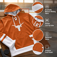 Sweat-shirt de hockey vintage personnalisé avec logo OEM & ODM, vêtements de sport unisexes, uniforme de hockey sur glace, imprimé par transfert thermique