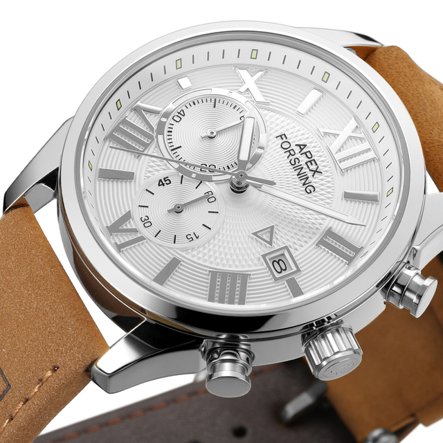 Forsining NEW Design Japan Battery Date Men 2025 Famous Brand Gold Luxury Fashion Quartz Watch Chrono OEM watch