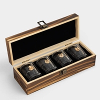 Verre à shot personnalisé avec décoration métallique, réutilisable, pour tequila, whisky, verre à liqueur lisse, pour coffret cadeau de distillerie
