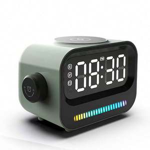 Hot Sell Mini mit neuem kabellosen Smart BT-Lautsprecher Schnell ladegerät Wecker Sound Light Desk Erstklassiger Versand rabatt - Product Image 2